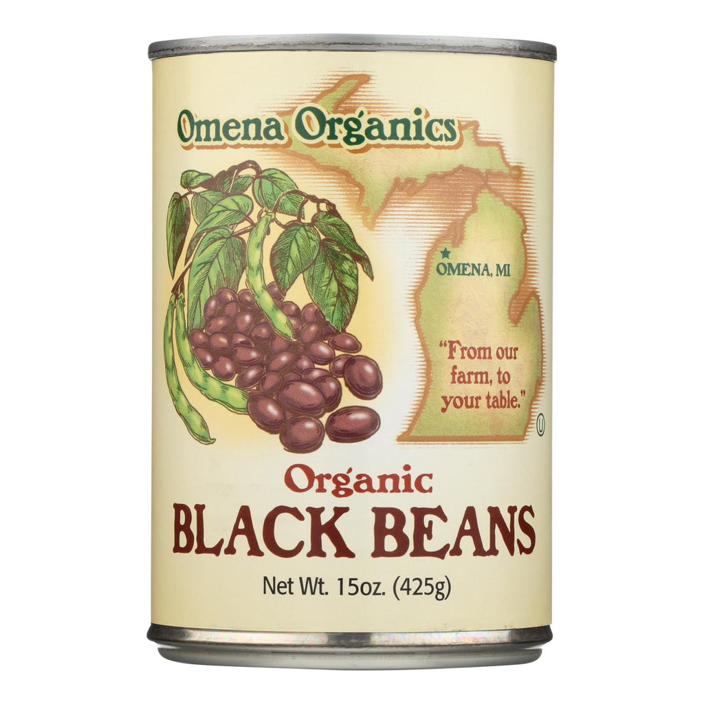 Omena Organics Black Beans Bulk 15 Oz., Pack of 12