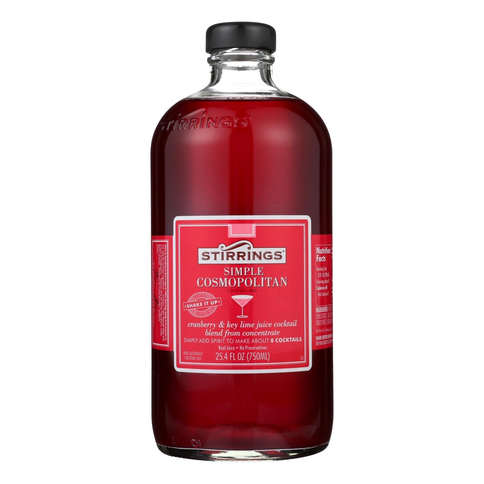 Stirrings Cosmopolitan Cocktail Mixer (6-Pack of 750 mL Bottles)