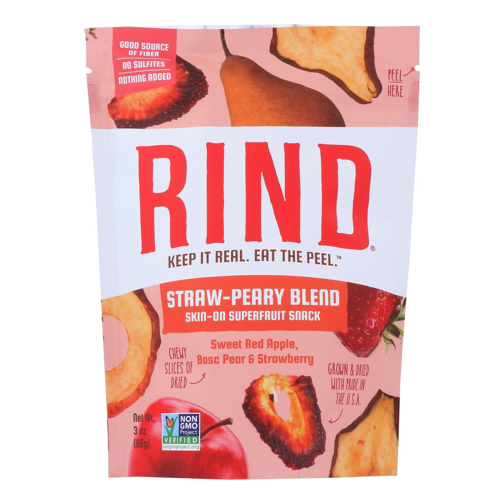 Rind Snacks - Drd Fruit Blend Straw-peary - 3 Oz. (Pack of 12)