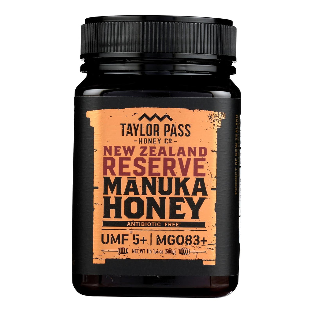 Taylor Pass Honey UMF 5+ Manuka Honey, Case Of 6, 17.6 Oz