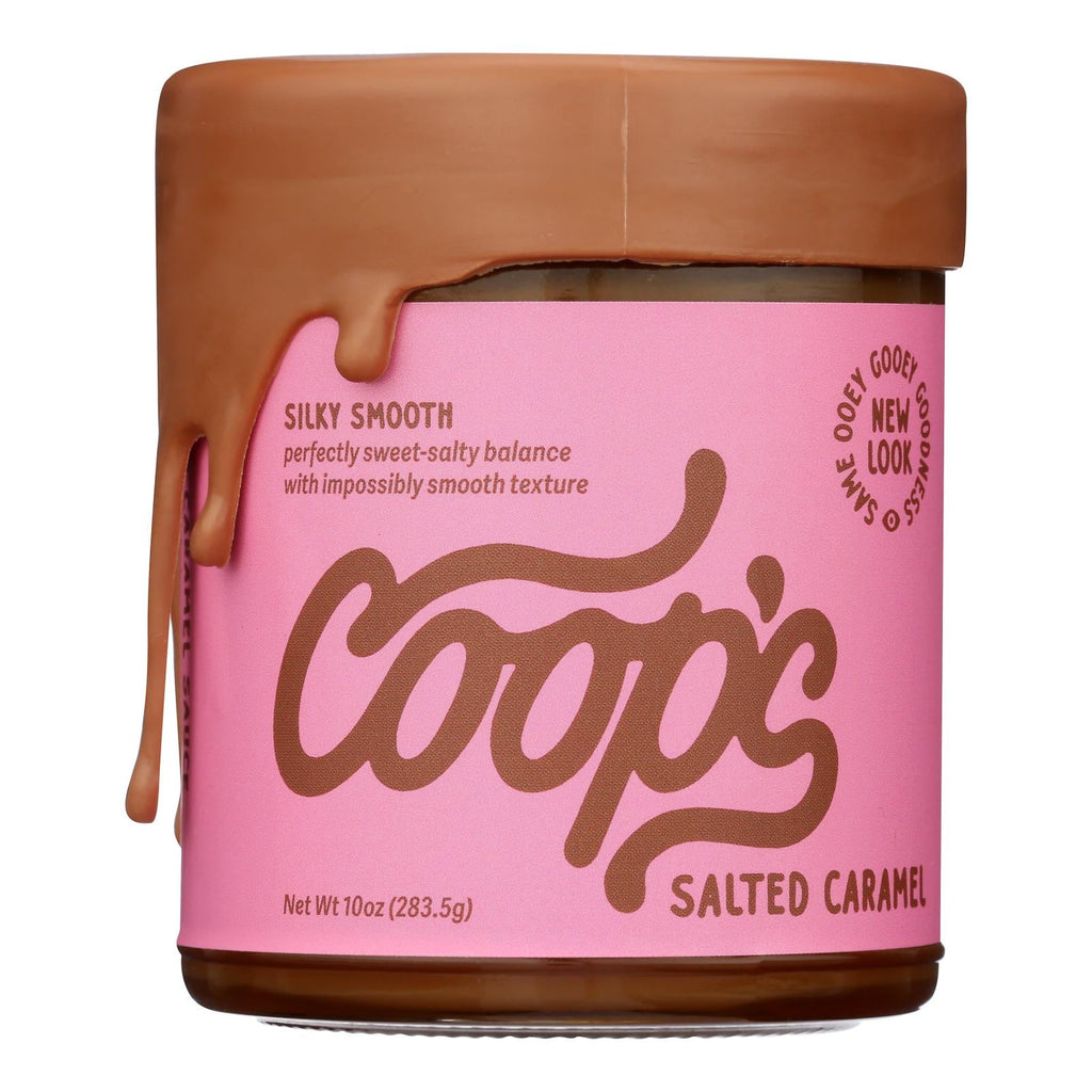 Coop's Microcreamery Handmade Salted Caramel Sauce, 10 Fl Oz Jars, Case of 6