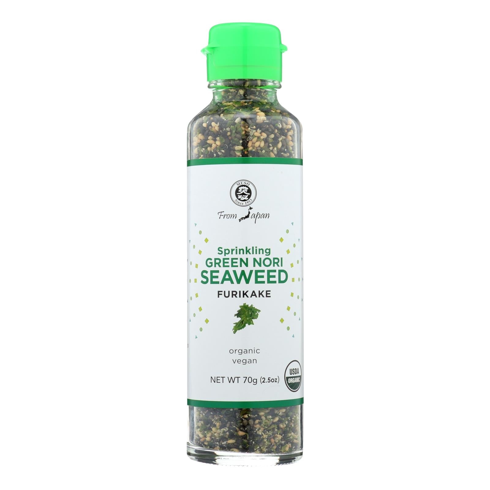 Muso From Japan Organic Seaweed Furikake Sprinkle, Case of 6, 2.5 Ounce Packs