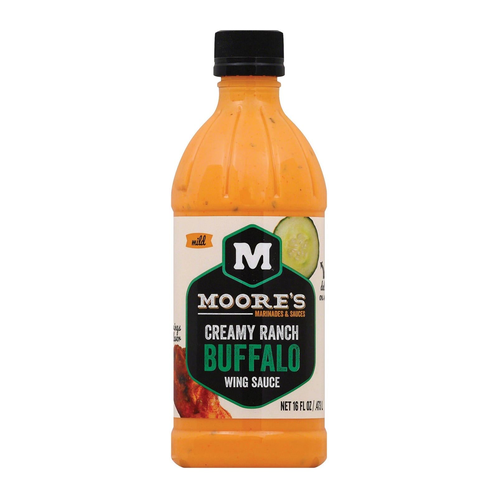 Moore's Creamy Ranch Buffalo Wing Sauce, Case of 6, 16 Fluid Ounce Bottles