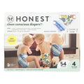 The Honest Company Tie-Dye Cactus Baby Diapers Size 4, 54 Count