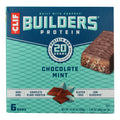 CLIF Builders Chocolate Mint Protein Bars, Case of 6 Multipacks, 6 Count, 2.4 Ounce Bars
