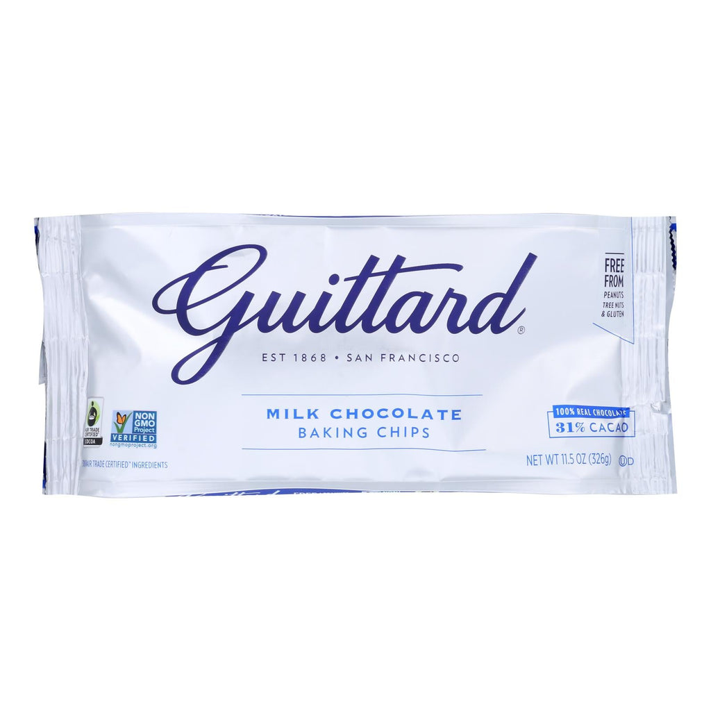 Guittard Real Milk Chocolate Baking Chips, Case of 12, 11.5 Ounce