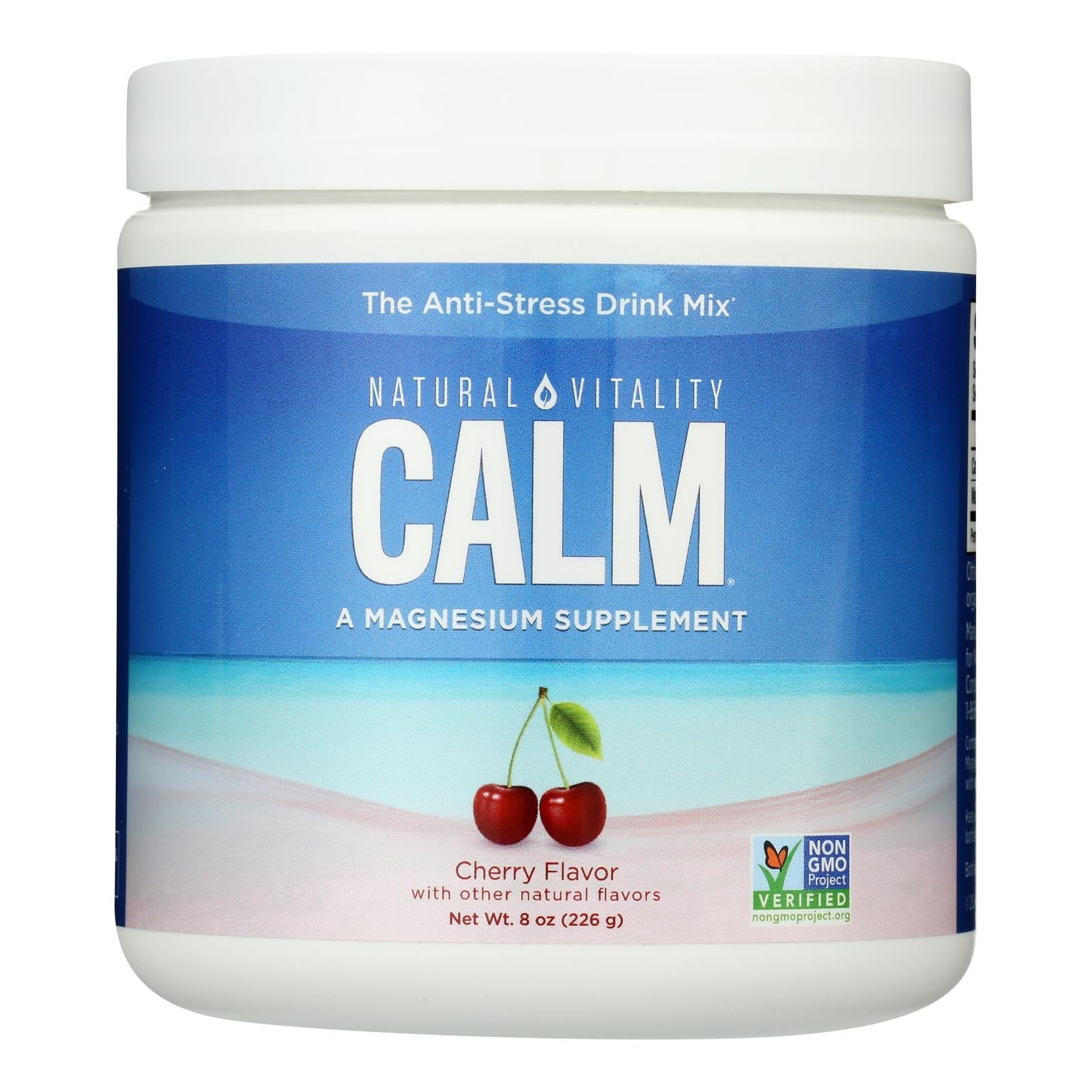 Natural Vitality Calm Cherry Magnesium Powder, 8 Oz