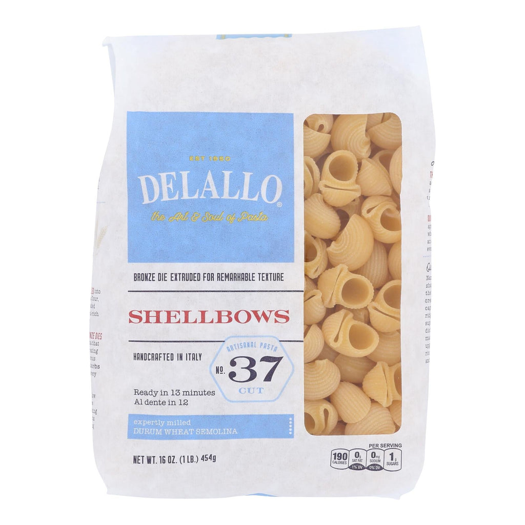 DeLallo Shellbow Pasta, Case of 8, 16 oz Bags
