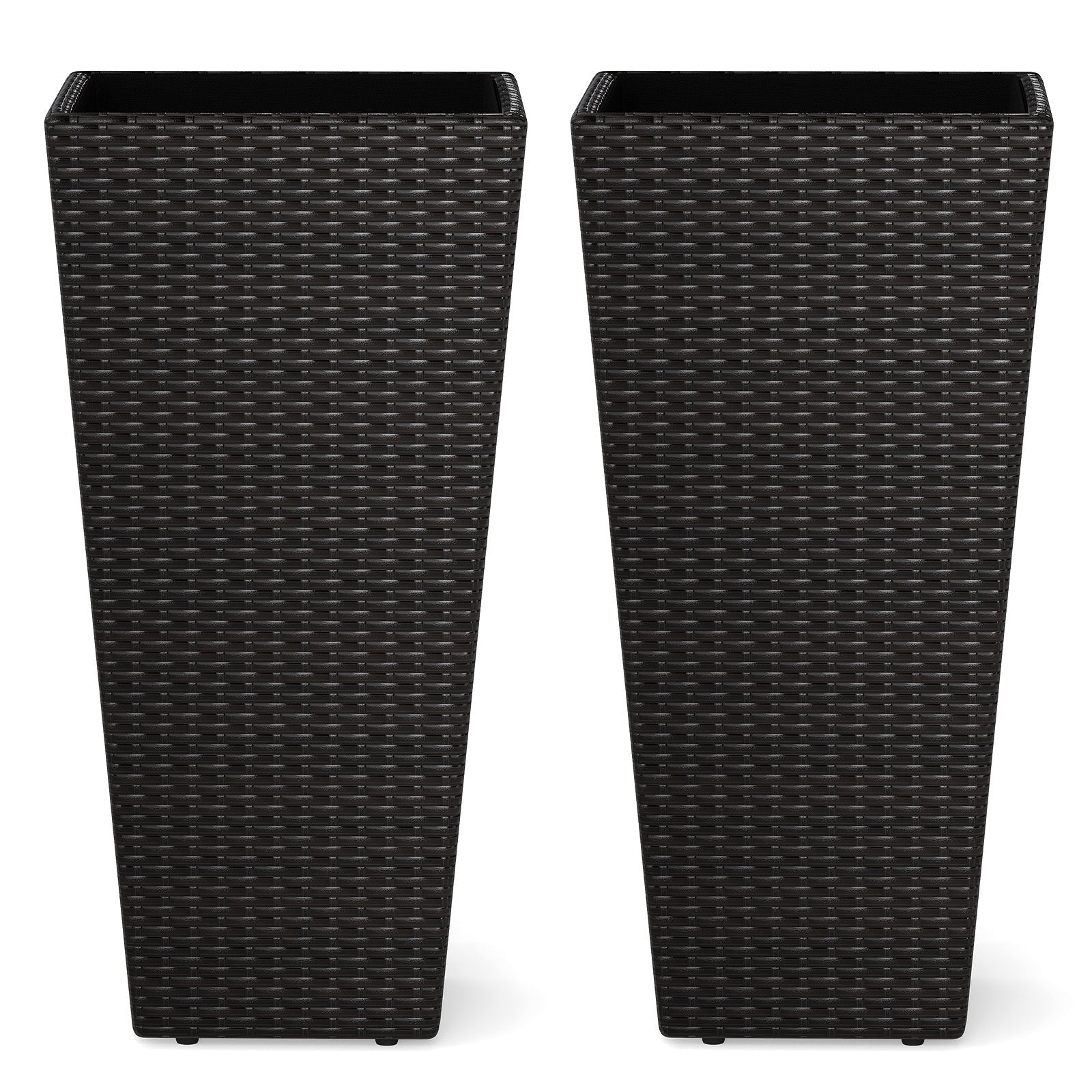 30 Inch Modern Decorative Planter Pots Set of 2 with Open-ended Base