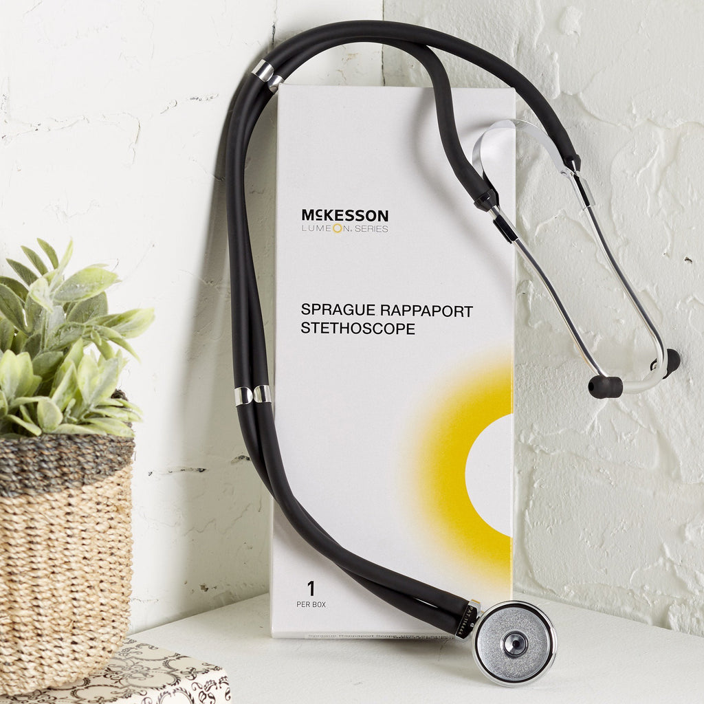 McKesson Lumeon Sprague Rappaport Stethoscope Double Lumen Black 641BKGM 01-641BKGM