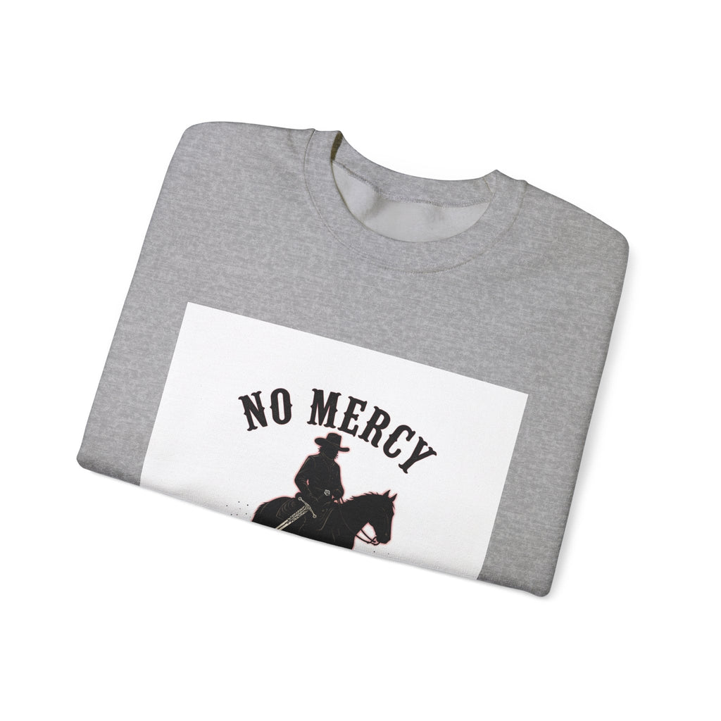 No Mercy cowboy silhouette Sweatshirt | western skull art, gothic Americana