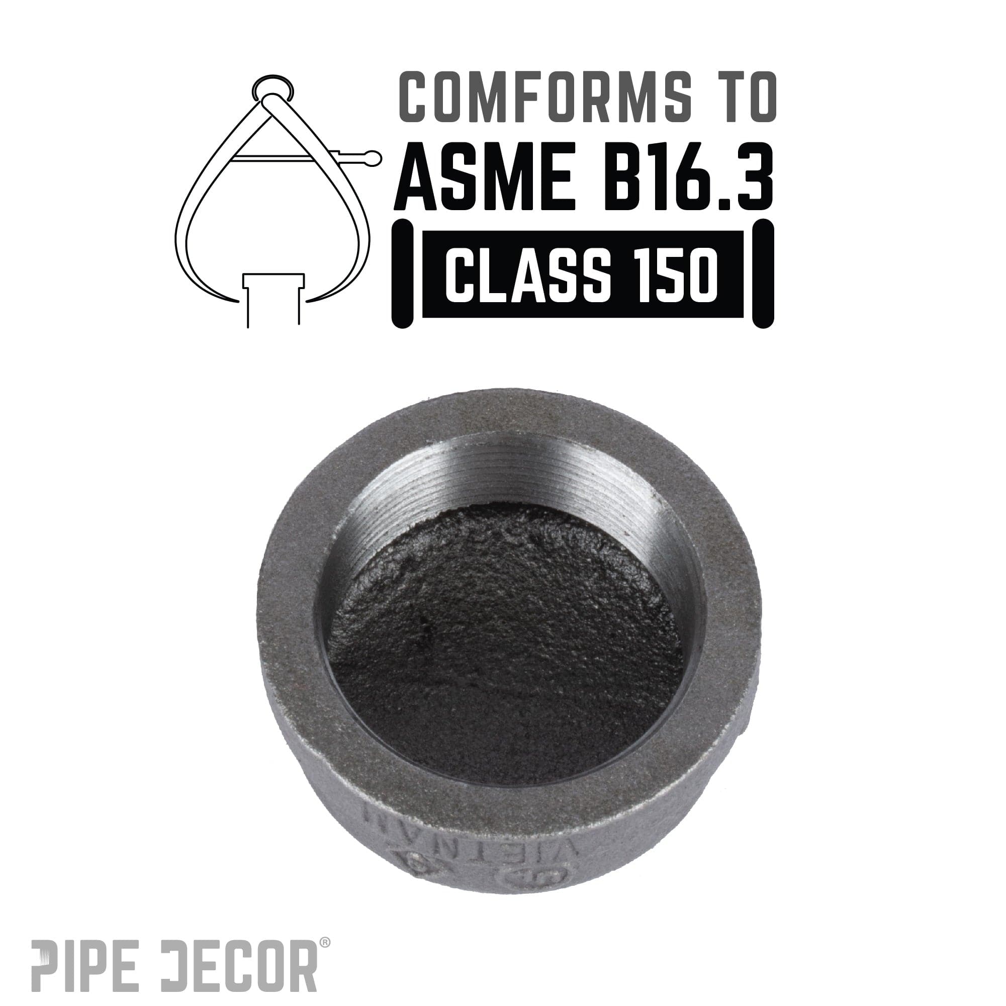 2 in. Black Cap