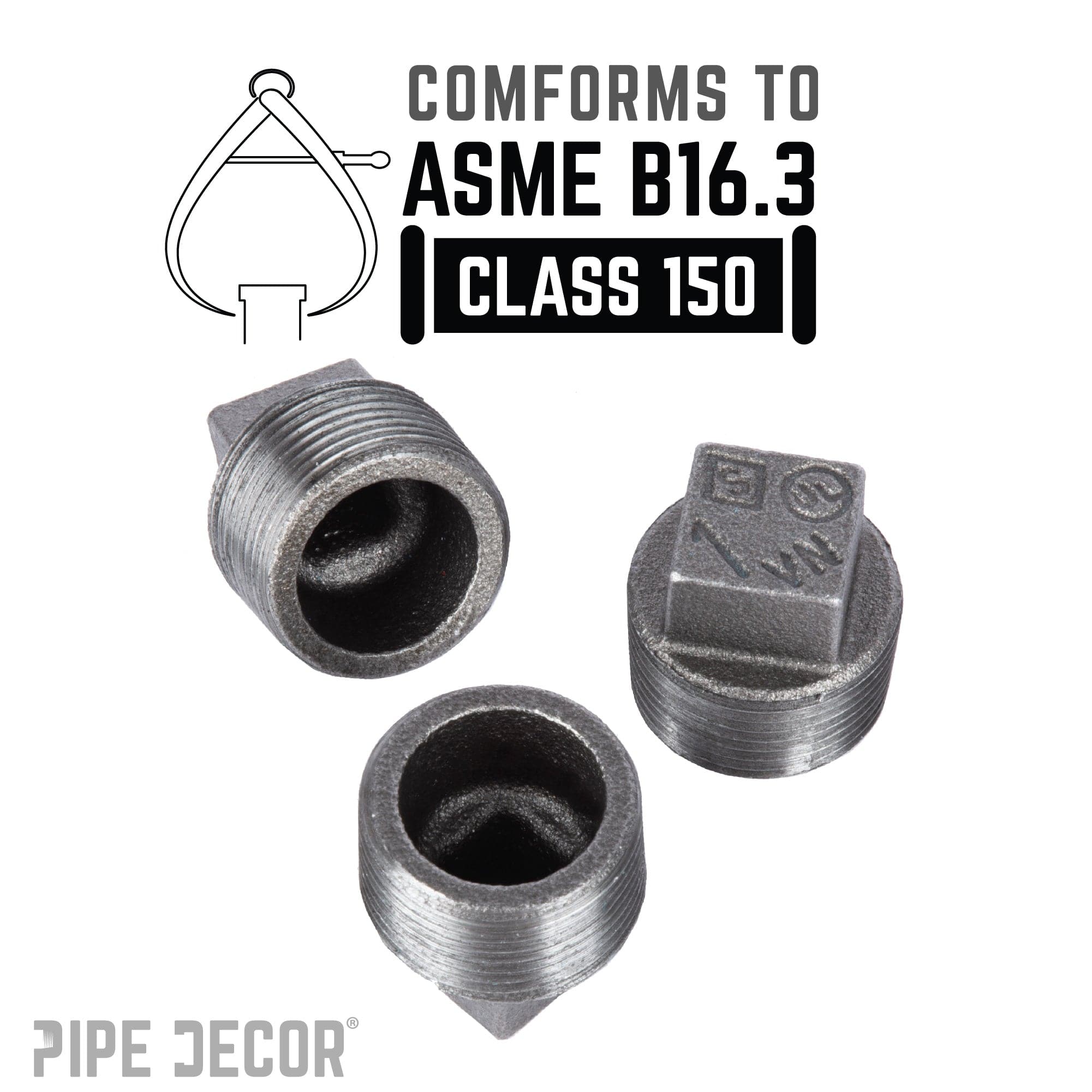 1 in. Black Plug