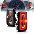 ANZO 21-25 Ford Bronco Full LED Tail Lights SeqSig Black - Pair 311490X