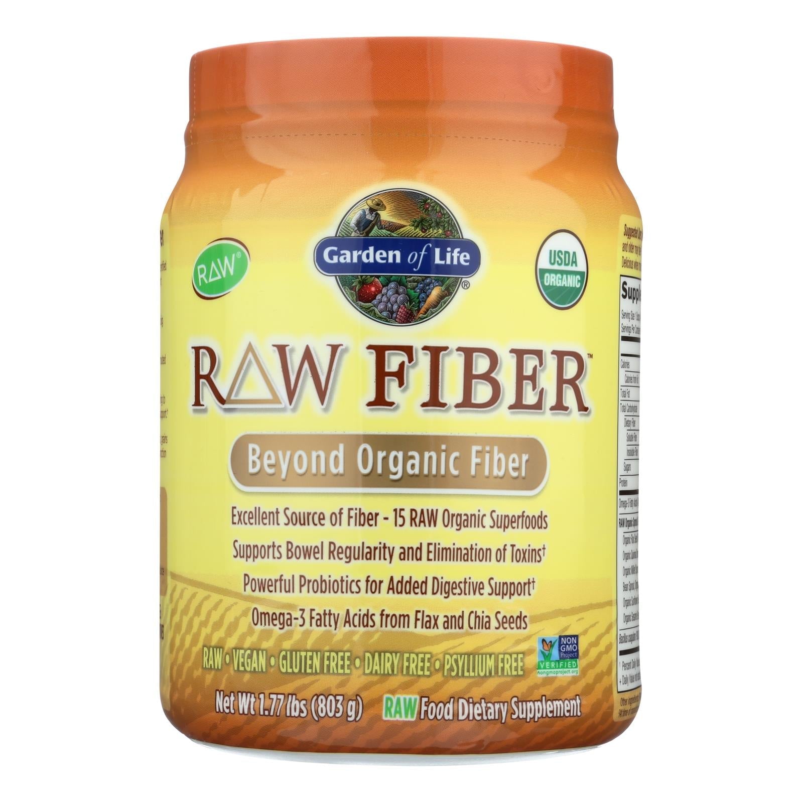 Garden Of Life Raw Organic Fiber Powder, 1.77 Pound