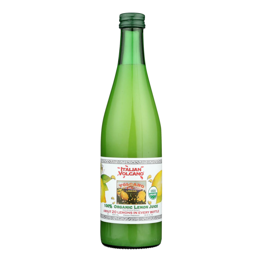 Volcano Burst Organic Lemon Juice, Case of 12, 16.9 Fluid Ounce Bottles