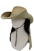 Fisherman Hat with Extra Wide Neck Cover|KHAKI