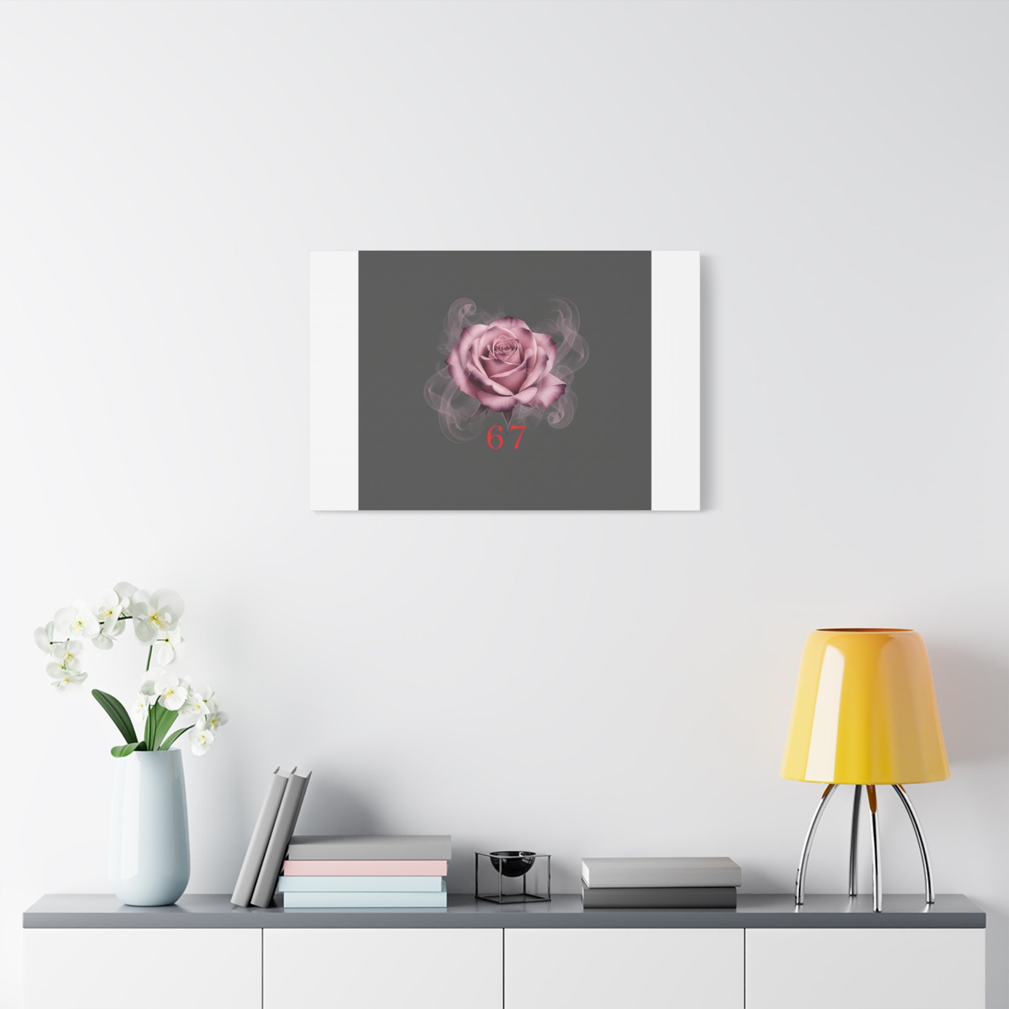 6 7 Valentine's Canvas | Viral Gothic Rose Wall Art | 6 7 Meaning Dark Romance