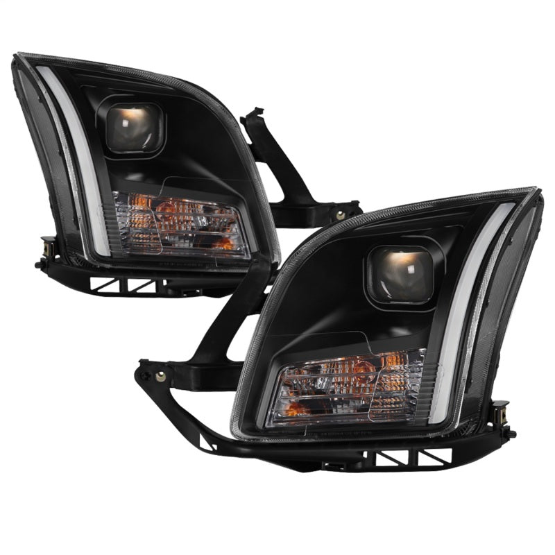 SPYDER xTune 06-09 Ford Fusion Light Bar DRL Projector Headlights - Black (PRO-JH-FFU06-LB-BK) 9042119