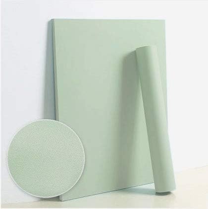 Dimoon 118''x17.7'' Green Peel and Stick Wallpaper Contact Paper Modern Self Adhesive Wall Paper Removable Renter Friendly Textured Solid Color Shelf Cabinet Vinyl Roll (118''x17.7'',Palegreen)