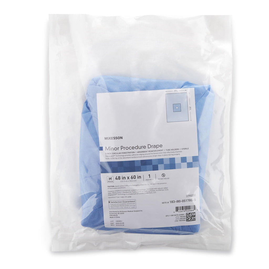 McKesson Sterile Minor Procedure Drape, 48 x 60 Inch 183-I80-05178G-S