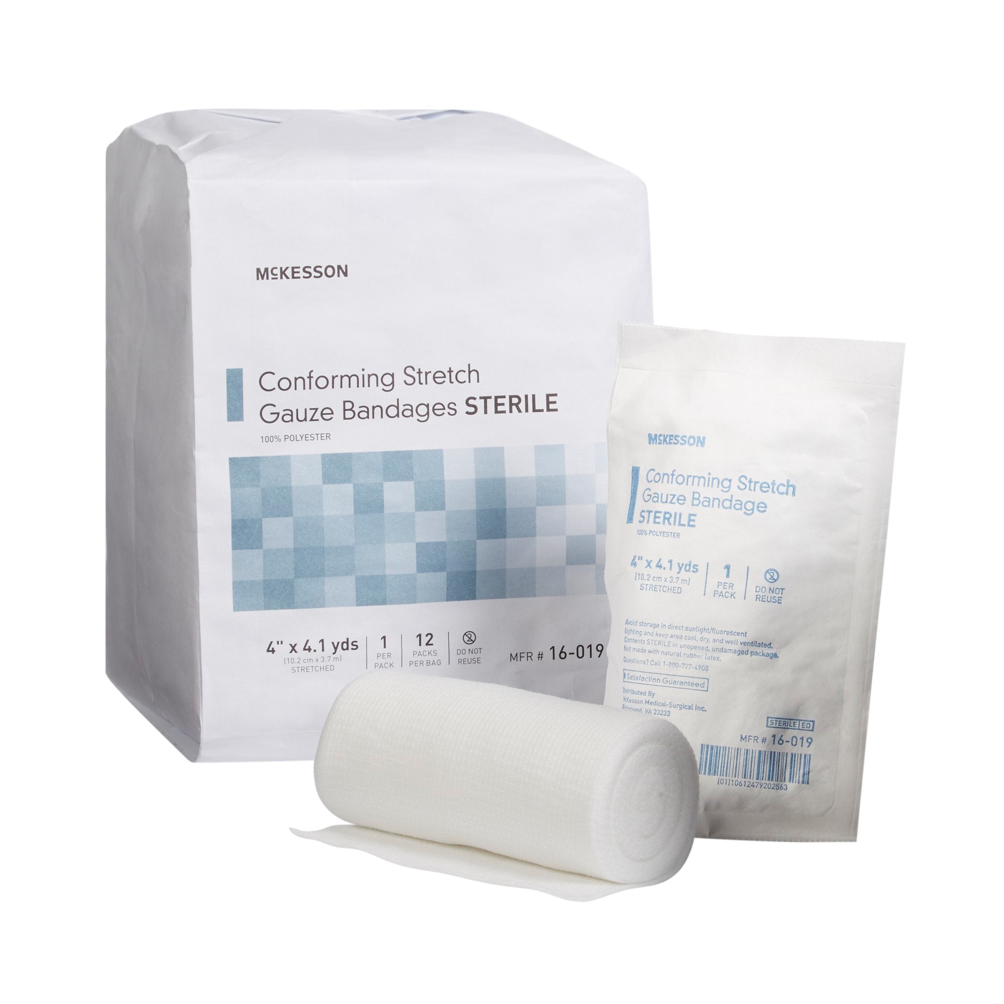 McKesson Sterile Conforming Bandage, 4 Inch x 4-1/10 Yard 16-019