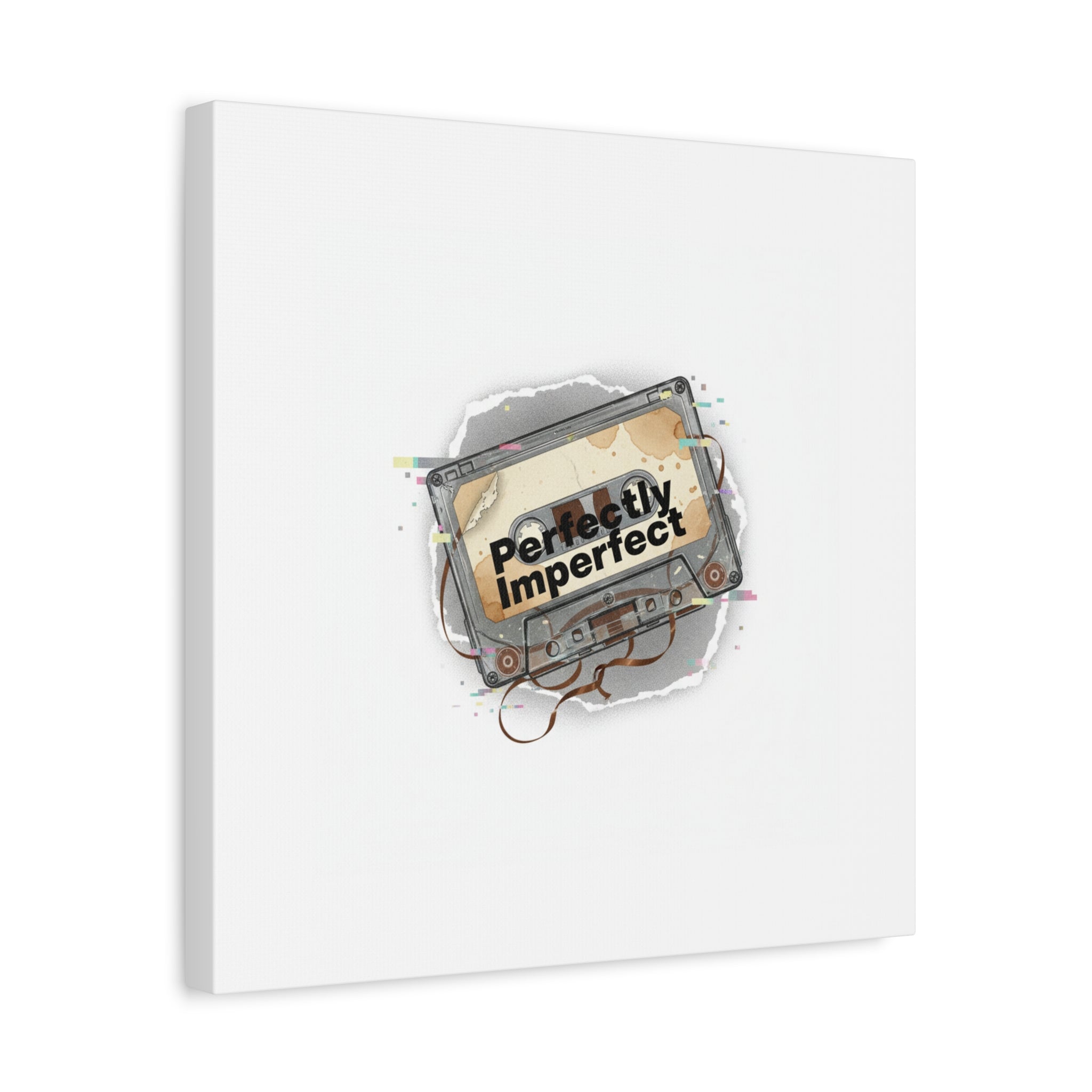 Perfectly Imperfect Cassette, Canvas Print | Analog Error, glitch art static