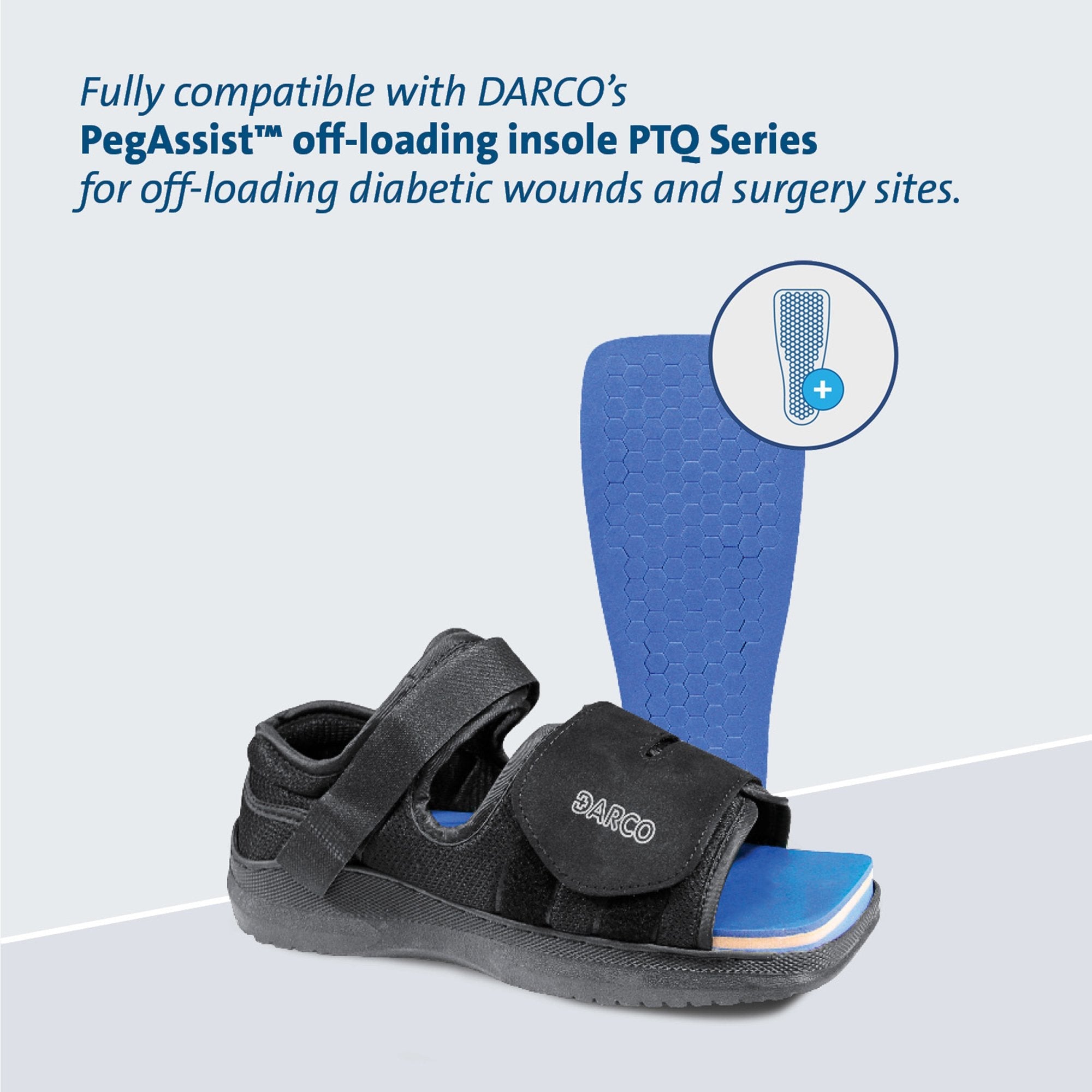 Darco International MedSurg Post-Op Shoe, Male, Size X-Large, Black MQM4B