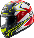 ARAI HELMETS, ARAI HELMETS Regent-X Stars & Stripes Helmet - Large, Yellow with VAS Shield Mechanism and PB-CLC Shell