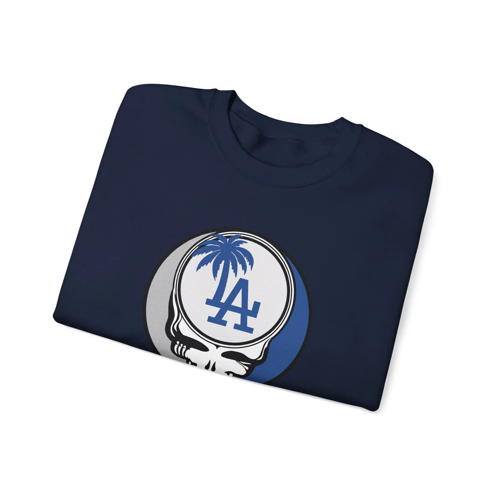 Los Angeles Dodgers Original Stealie Grateful Dead Crewneck Grateful Dead Sweatshirt