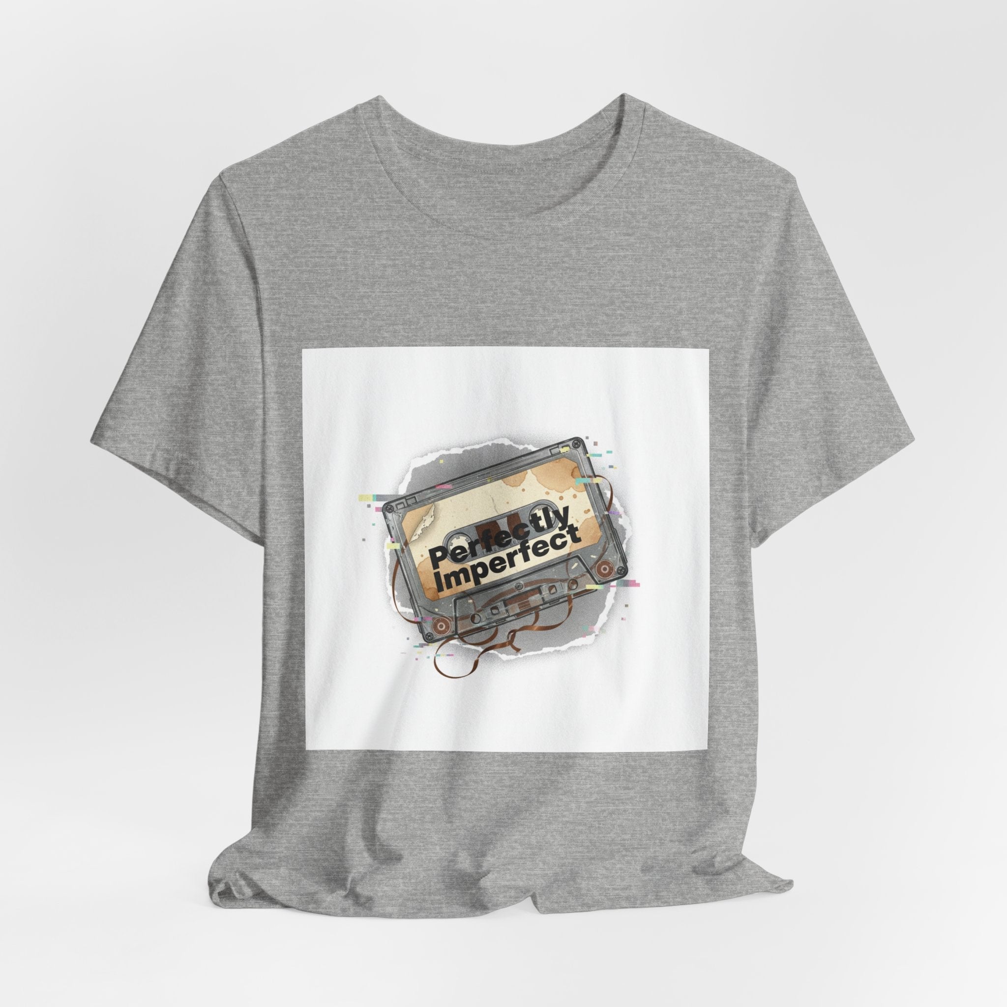 Glitch Cassette 'Perfectly Imperfect' Tee | glitch art shirt, retro tech nostalgic
