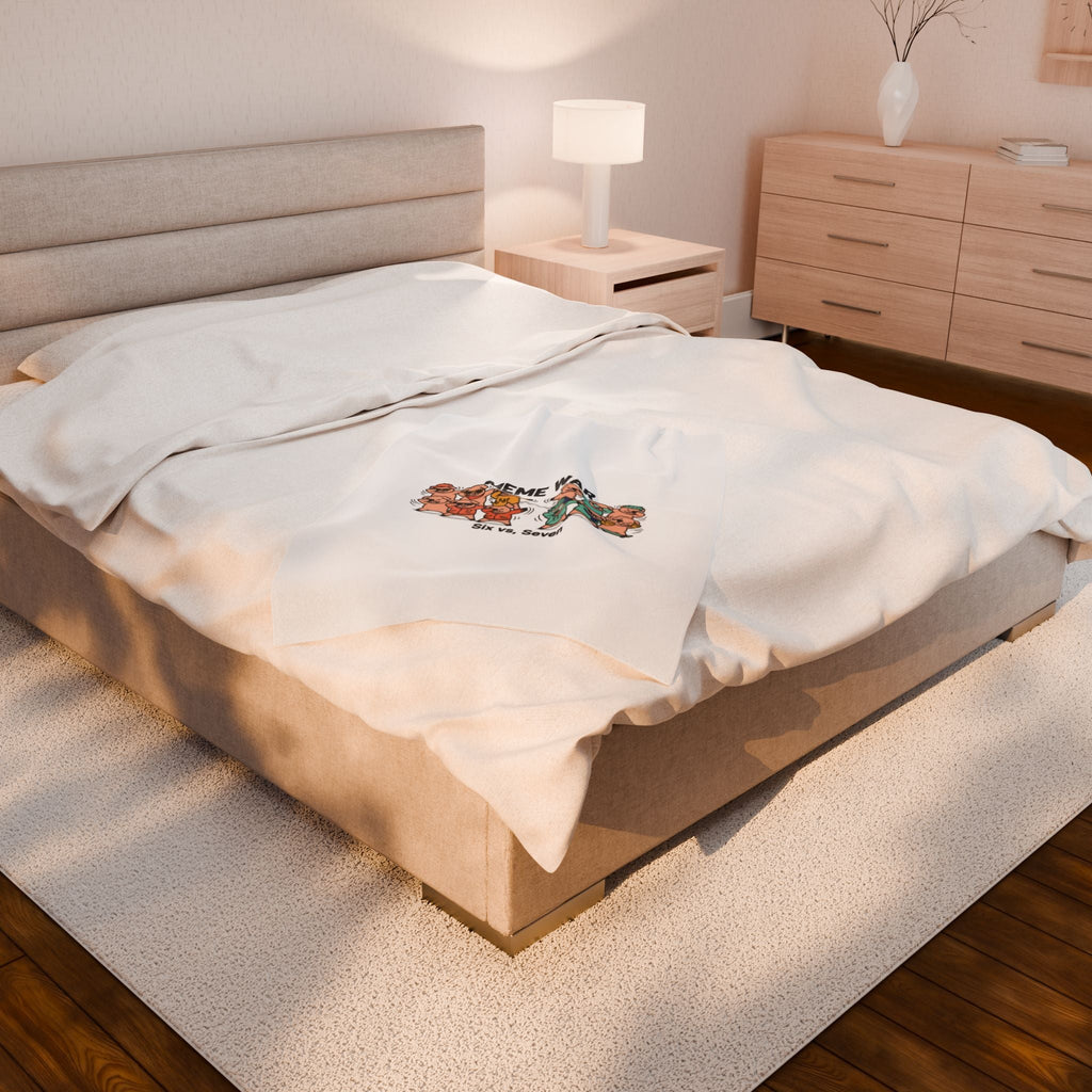 Meme War Plush Blanket | Disco Florals, Retro Paisley Throw
