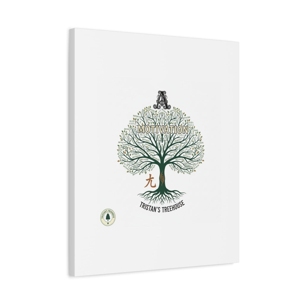 Handwritten Doodle Tree Canvas | Matte Stretched Wall Art