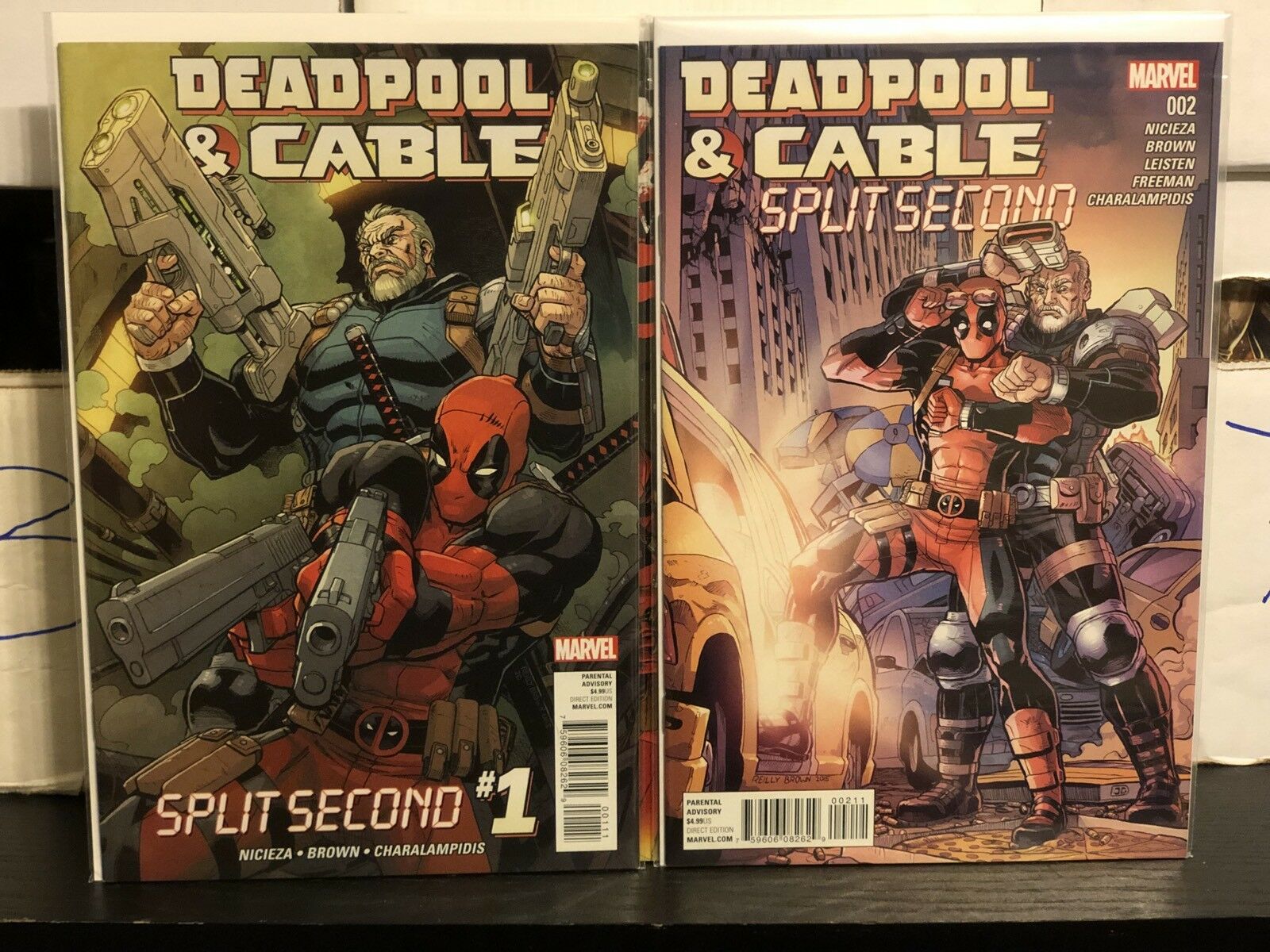 Deadpool and Cable: Split Second #1 and #2 Back To The Future Marvel Wade Wilson