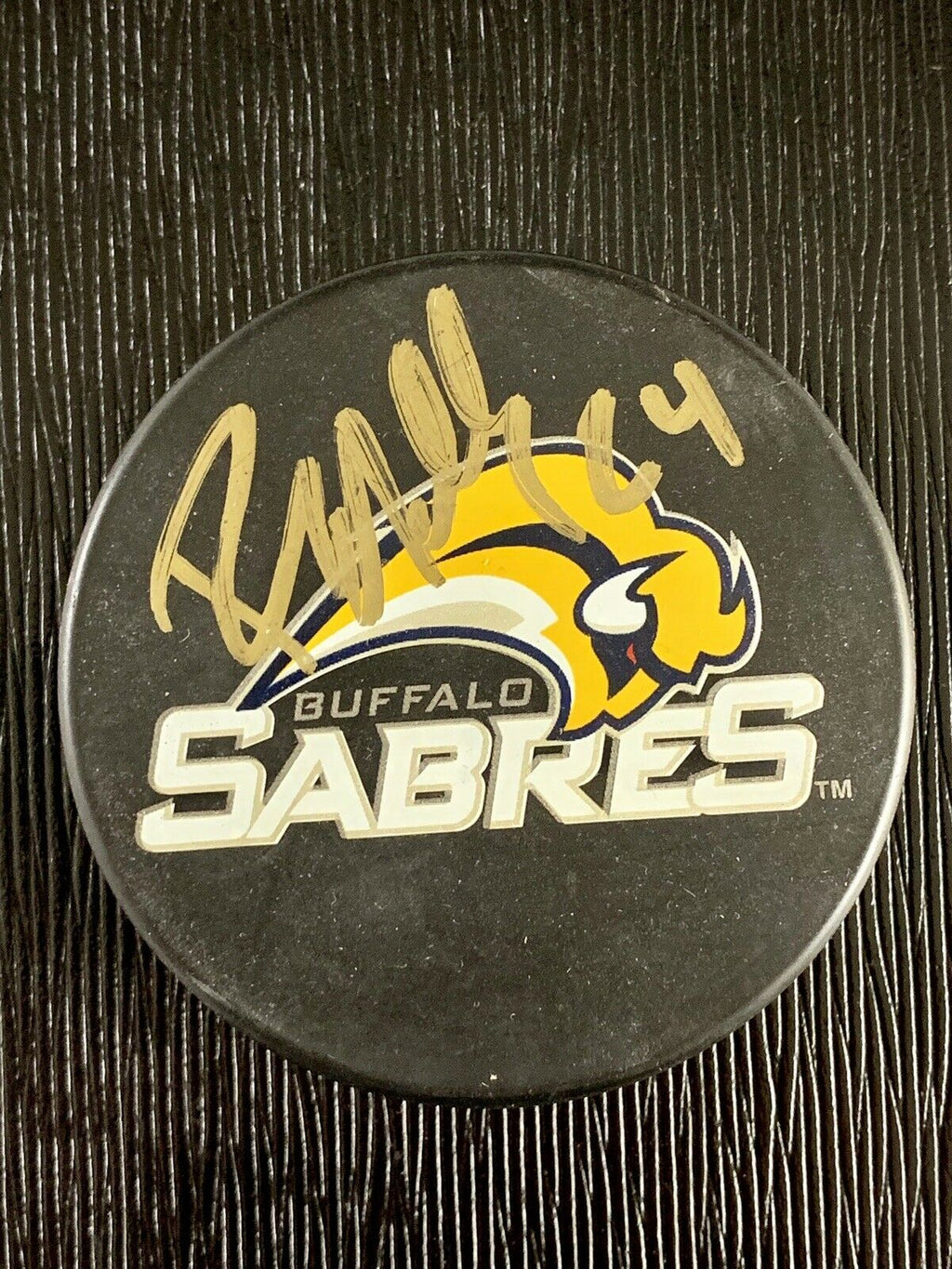 Randy Moller Hand Signed Buffalo Sabres NHL Hockey Puck
