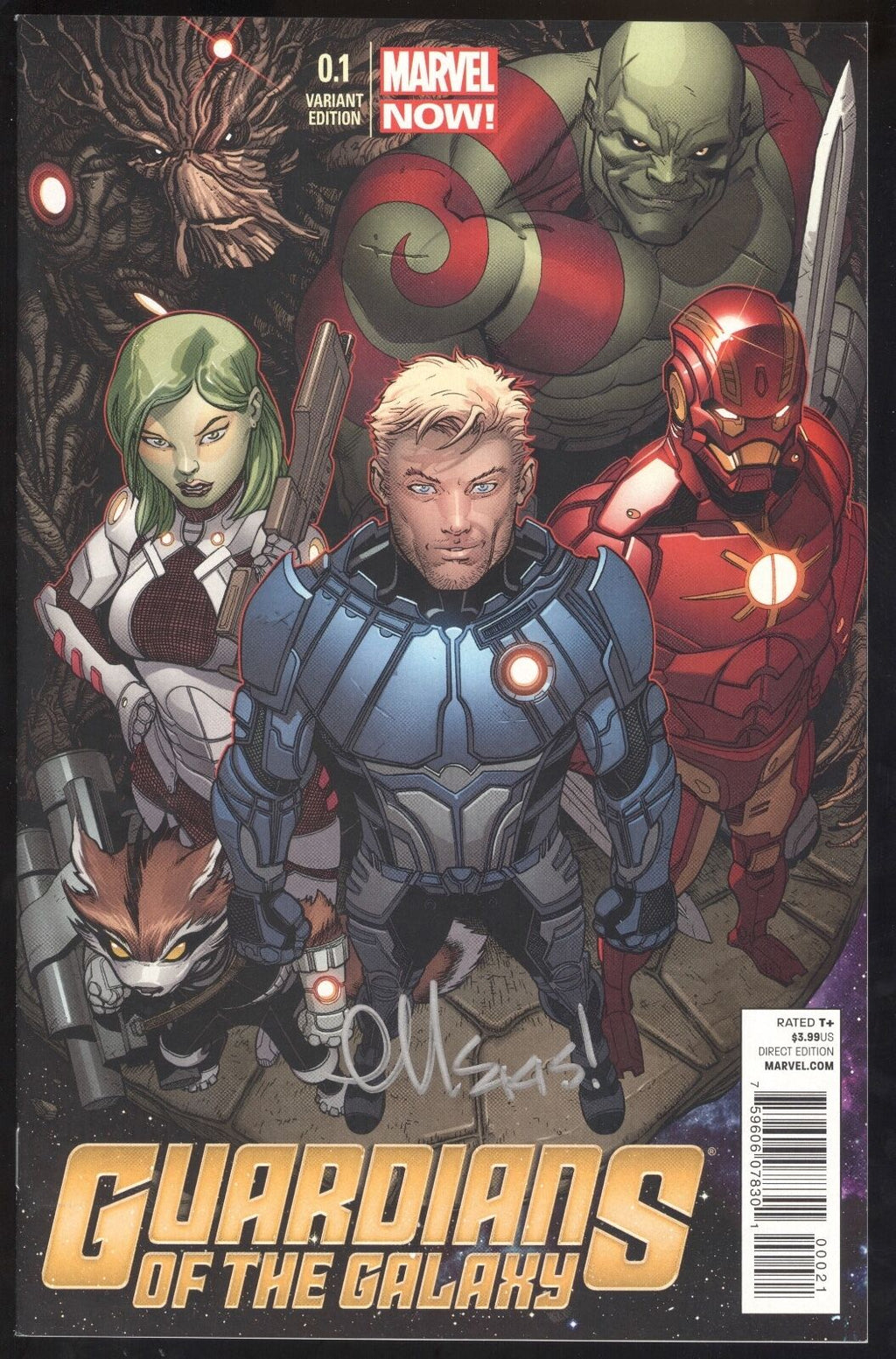 GUARDIANS of the GALAXY # 0.1 1:50 McGUINNESS Signed Cover Variant Marvel NOW