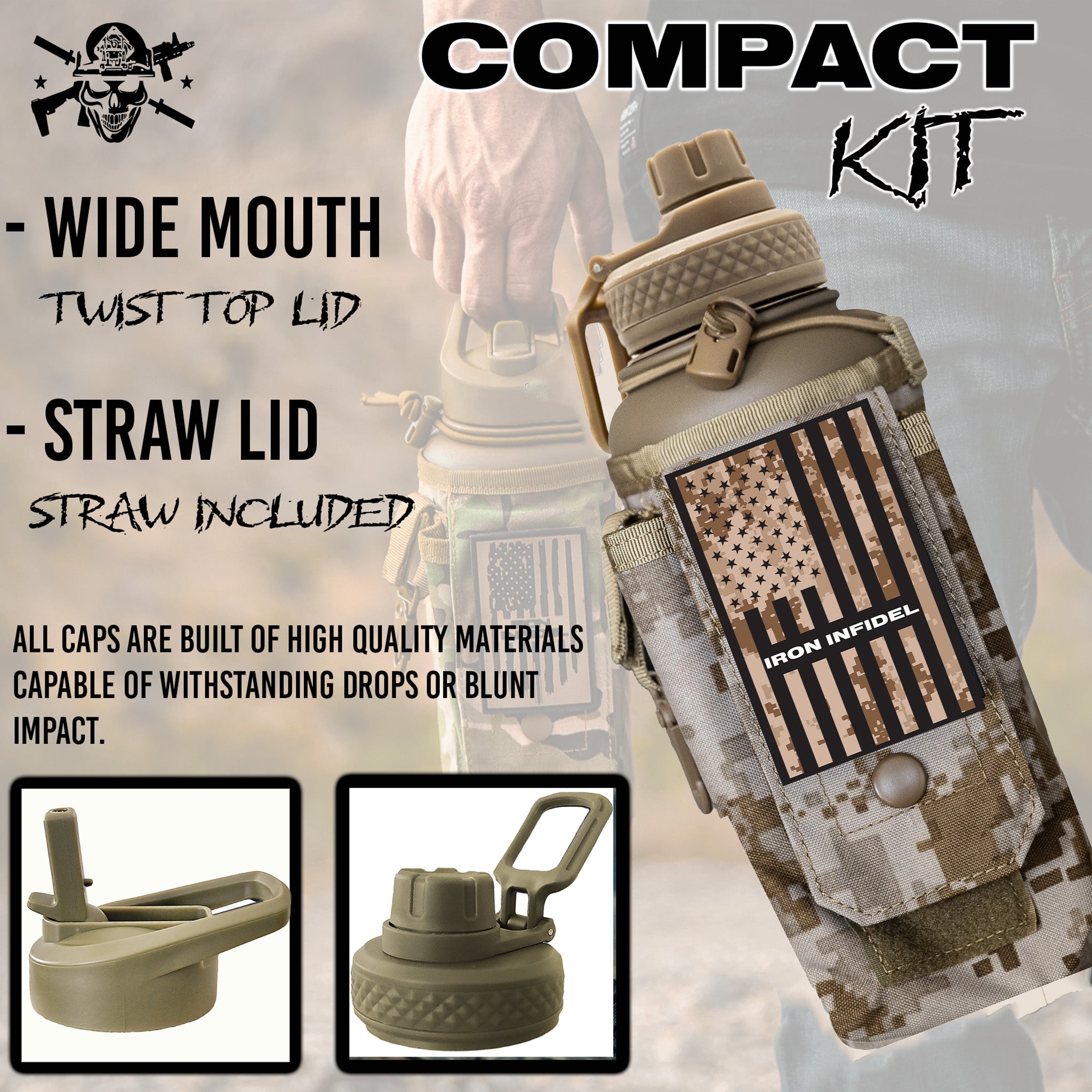32oz Compact Battle Bottles - PhishStones Products