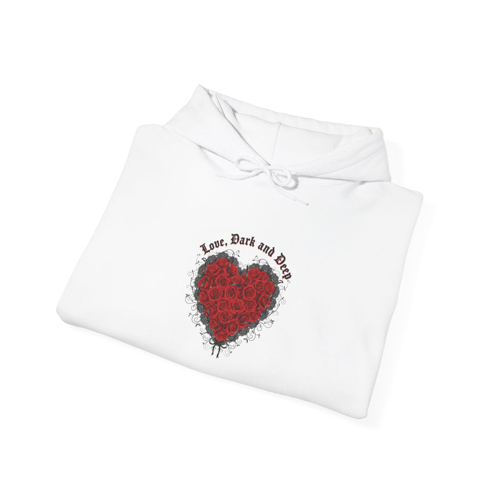 Gothic Romance Rose Heart Hoodie | Nu Romantic 80s Nostalgia