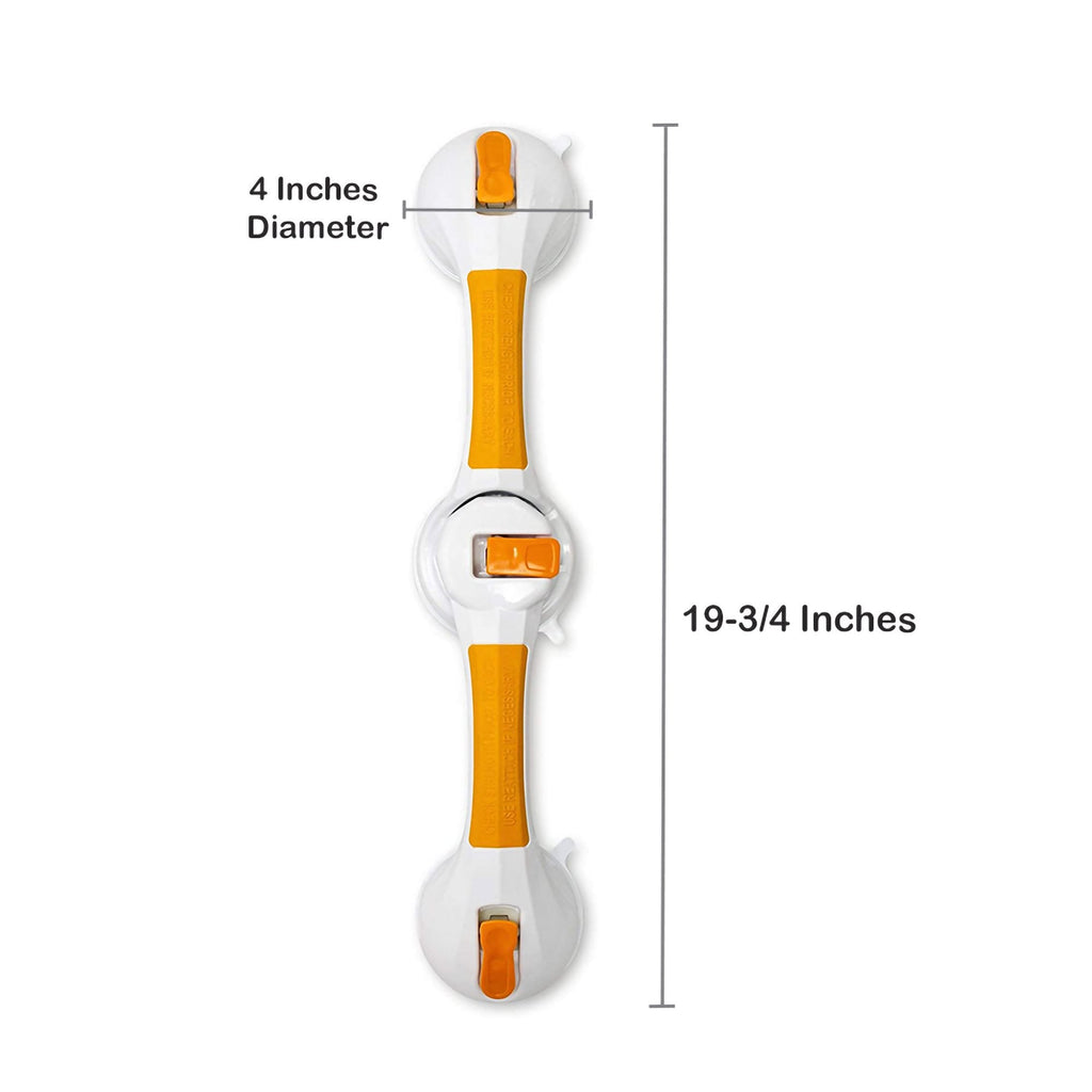 McKesson Rotating Suction-Cup Grab Bar, White/Yellow Plastic 146-RTL13084