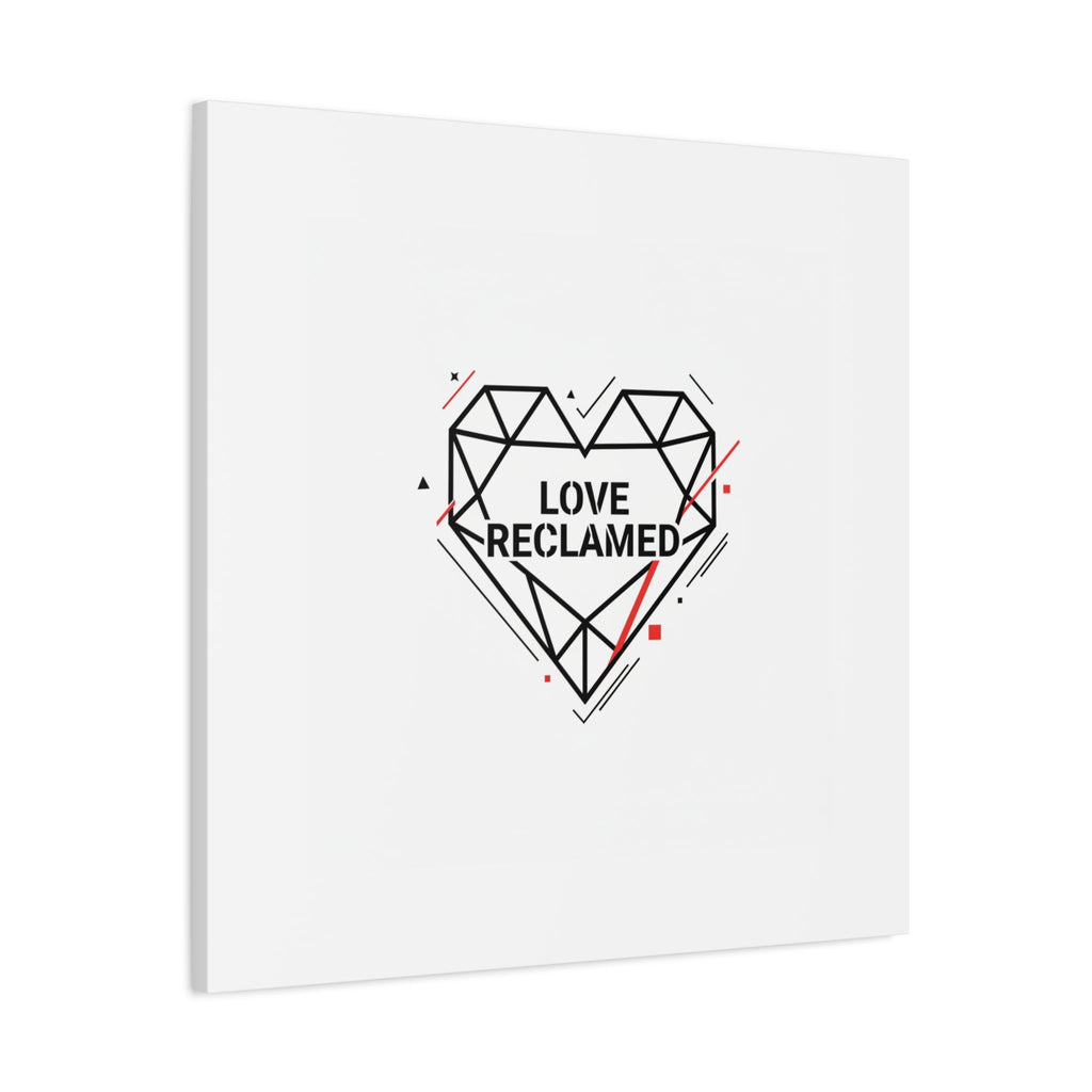 Love Reclaimed Canvas | modern heart design, minimalist love icon
