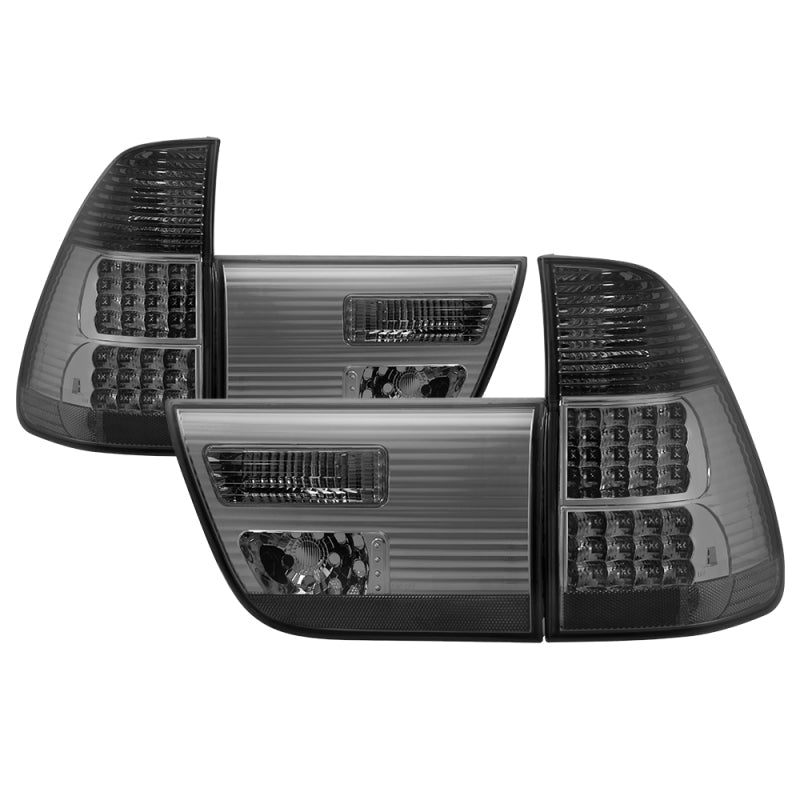 SPYDER xTune BMW E53 X5 00-06 4PCS LED Tail Lights - Smoked ALT-JH-BE5300-LED-SM 9036460