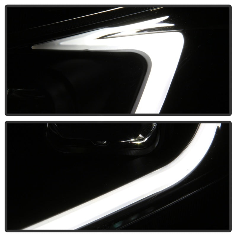 SPYDER xTune 09-14 Acura TSX Projector Headlights - Light Bar DRL - Black (PRO-JH-ATSX09-LB-BK) 9042218
