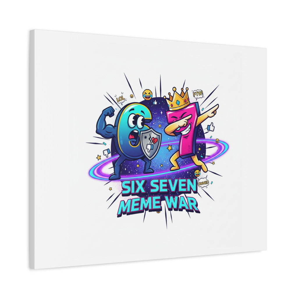 Six Seven Meme War Canvas | Legendary Internet Battle Art, Viral Culture Wall Decor