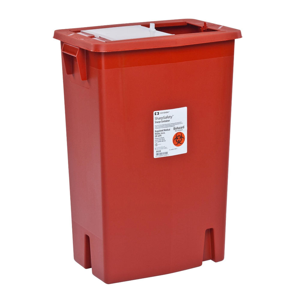 SharpSafety™ Multi-purpose Sharps Container, 18 Gallon, 26 x 18¼ x 12¾ Inch 8938