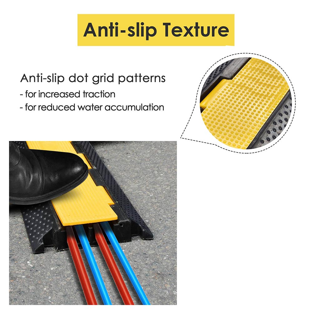 Yescom Cable Ramp Protector Rubber Cable Cover 2-Channel (Preorder)