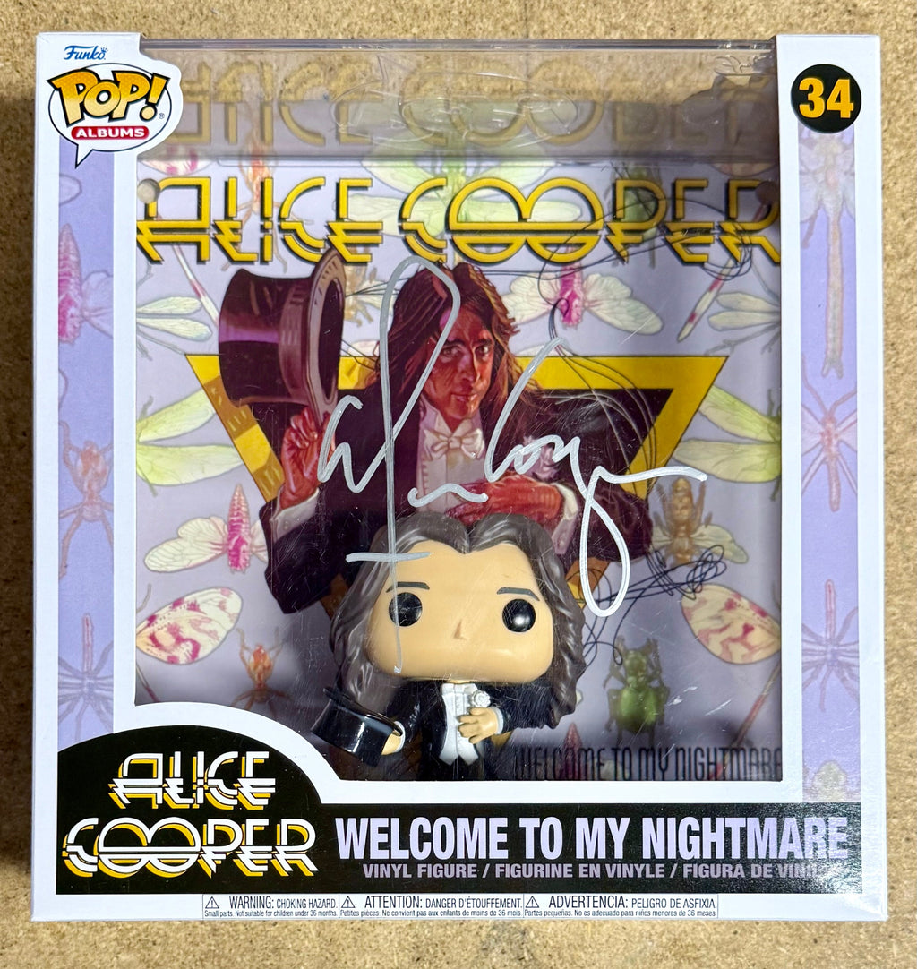 Alice Cooper Signed Welcome To My Nightmare Funko Pop! Albums #34 With PSA COA