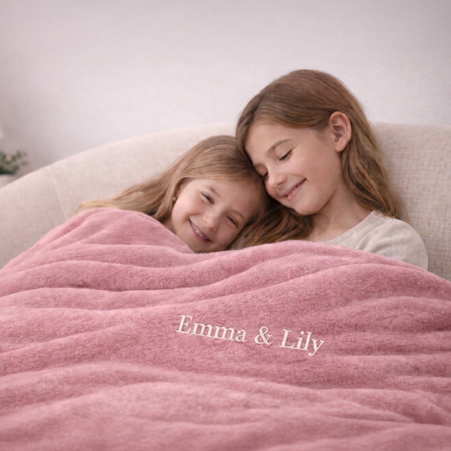 Personalized Embroidered Fleece Blanket – Custom Wedding & Couple Gift