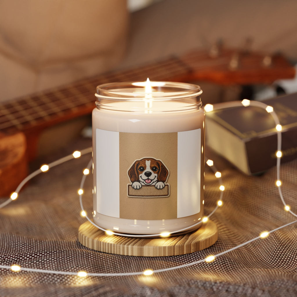Calming Dog Scented Soy Candle — Stress Relief Aromatherapy, 9oz