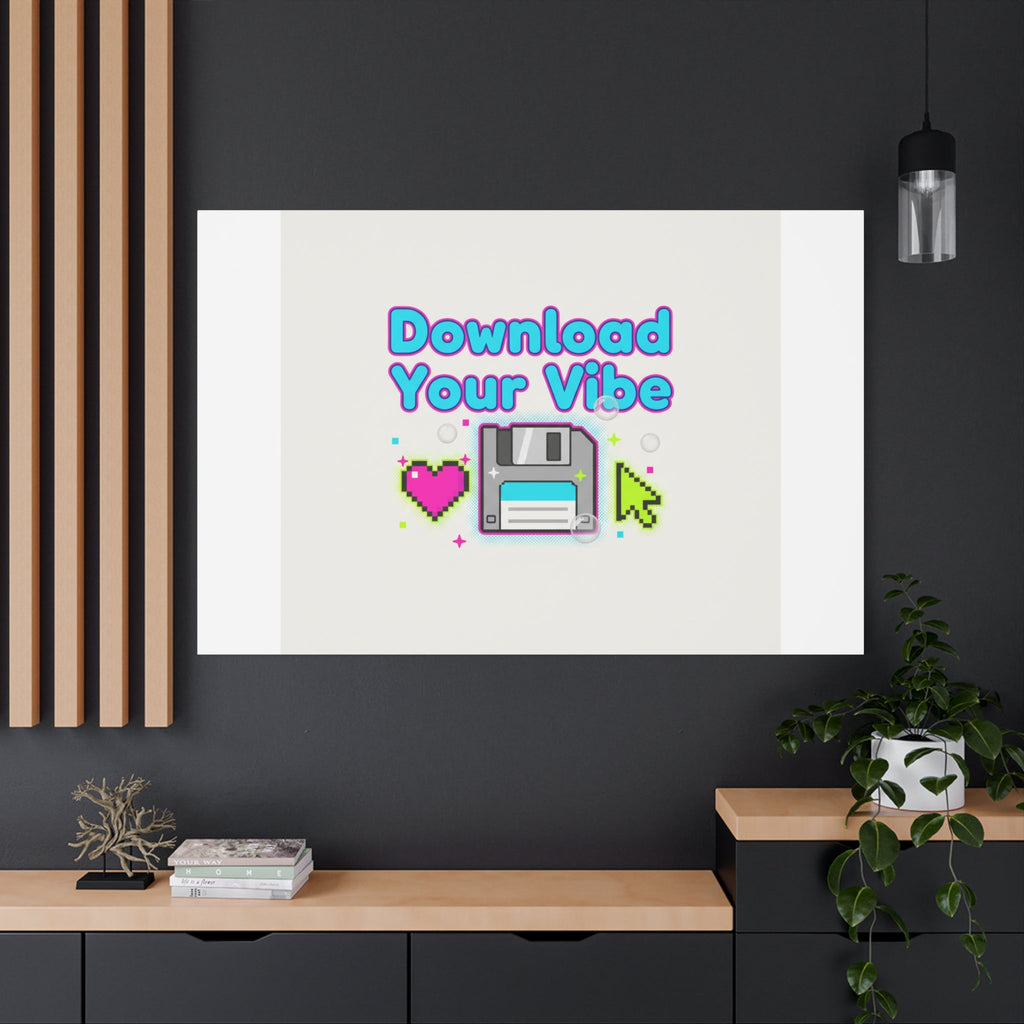 Download Your Vibe Canvas | Y2K Retro Tech, Pixel Floppy Disk Poster