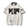 BATHNIG APE Men's BASEBALL JERSEY S/S SHIRT Brown / Ivory / Green